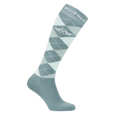 HVP Argyle Strømper - Aqua Skye