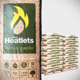 1 palle Heatlets Premium træpiller 6 mm 15 kg 900 kg - afhentet