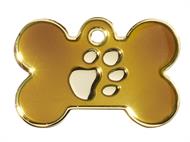 Hundetegn - Elegance - Lille Kødben - Brun/Guld