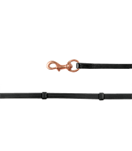Islændertøjle læder - Sort/Rosegold