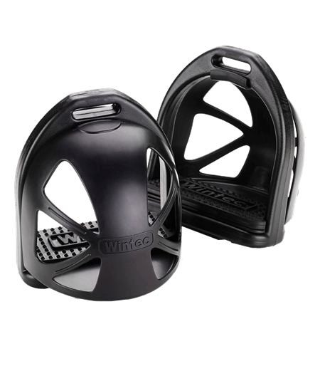 Wintec Børnestigbøjler med kappe - Sort