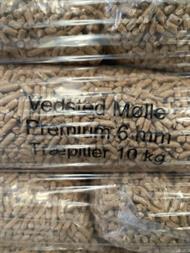 Kantstenslev. - 1/2 palle Vedsted Mølle Træpiller - 6 mm 10 kg - 480 kg