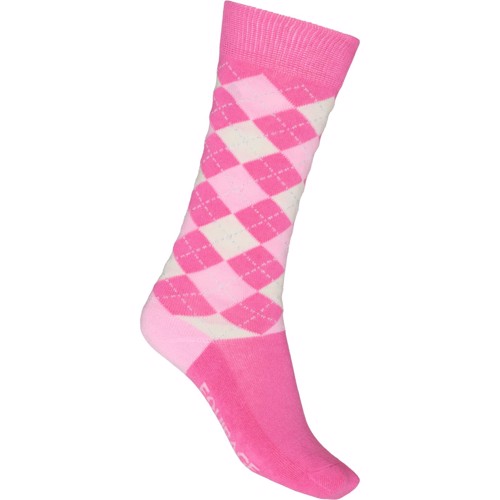 EQ Lax argyle ridestrømper - Phlox Pink