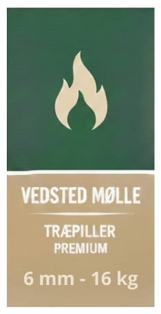 Afhentet - 1 palle Vedsted Mølle Træpiller - 6 mm 16 kg - 896 kg