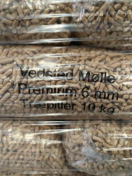 1 pose Vedsted Mølle Træpiller - 6 mm 10 kg