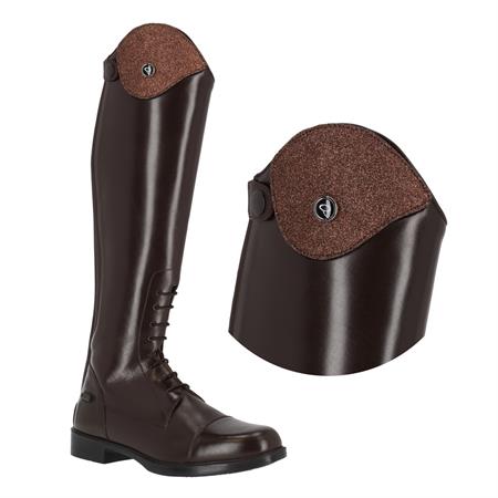 QHP Top til Romy støvler - Glitter Brown