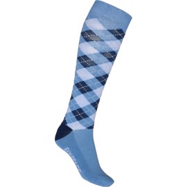 EQ Lax argyle ridestrømper - Coronet Blue