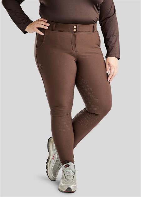 Montar Curve Ridebukser Briella - Brun m. Rosegold