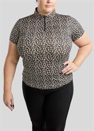 Montar Curve T-Shirt - Leonora - Dusty Rose Leo Printed