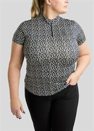 Montar Curve T-Shirt - Leonora - Dark Slate Leo Printed