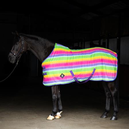 IR Fleecedækken Stripe - Rainbow