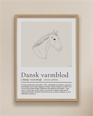 Plakat - A4 - Dansk Varmblod | Mia & Mulen