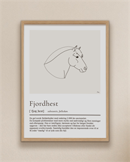 Plakat - A4 - Fjordhest | Mia & Mulen