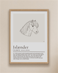Plakat - A4 - Islænder | Mia & Mulen
