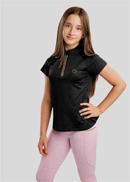 Montar Kids Polo Lila - Sort