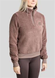 MoEbba Q-Zip Teddy Bluse - Nougat Brown