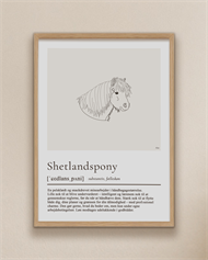 Plakat - A4 - Shetlandspony | Mia & Mulen