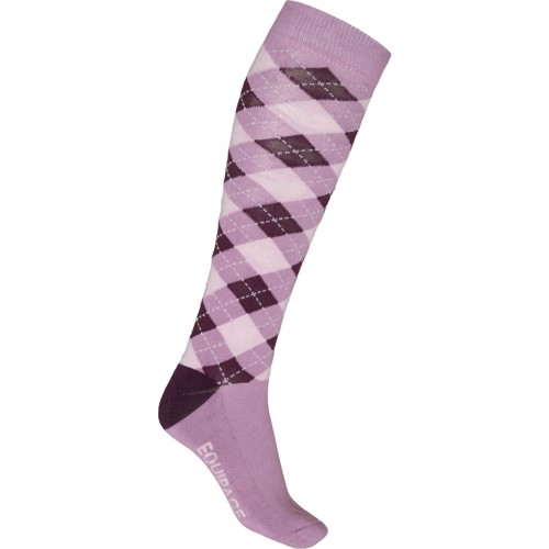 EQ Lax argyle ridestrømper - Very Grape