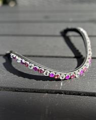 byWeber Rivoli pandebånd sort - Fuchsia/Opal Rose/Silver