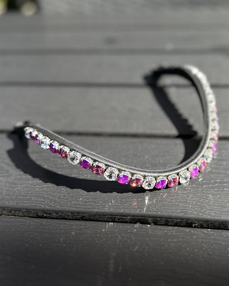 byWeber Rivoli pandebånd sort - Fuchsia/Opal Rose/Silver