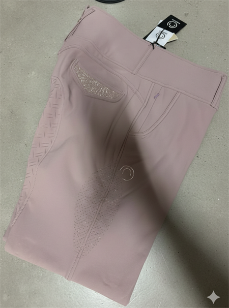 Montar Curve Ridebukser Briella - Dusty Rose m. Rosegold