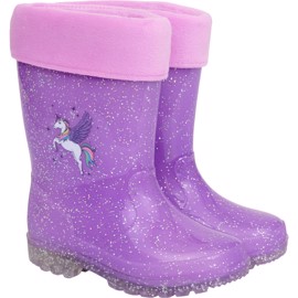 EQ Light Glitter gummistøvler Kids - Purple Haze