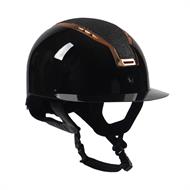 Horka Gaudi Ridehjelm Glossy - Sort/Rosegold