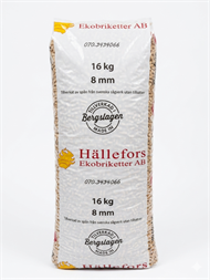 Trucklevering - Hällefors træpiller - 8 mm 16 kg - 832 kg