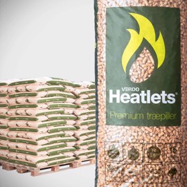 1 palle Heatlets Premium træpiller 8 mm 15 kg 900 kg - afhentet