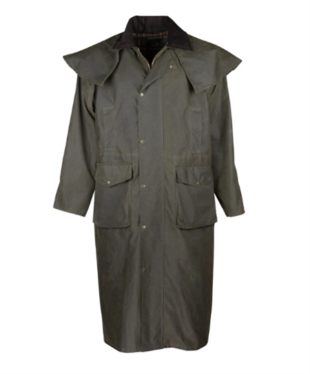 Oxford Blue Oilskinsfrakke - Dark Olive